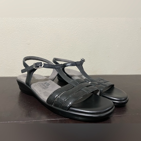 SAS black snake Capri T-Strap Sandal size 10 - Picture 4 of 12